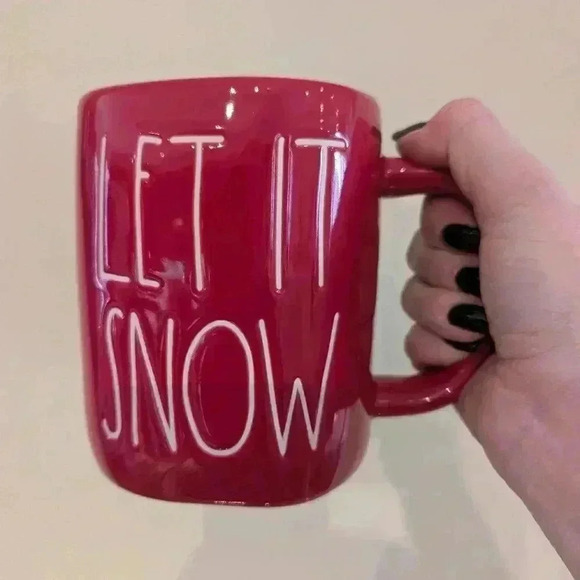 Rae Dunn  red let it snow Christmas mug - Picture 1 of 5